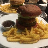 beet bread burger at Black Burger in Belo Horizonte