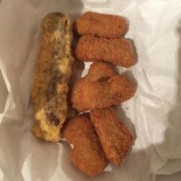 Sausage and nuggets at Ranmoor Friery in Sheffield