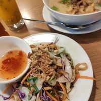 Fried noodles and soup. at Veggie Saigon - Vietnam & Thai Vegan Restaurant in Ho Chi Minh City