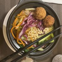 Korean Spicy Noodle soup  at Veggie Saigon - Vietnam & Thai Vegan Restaurant in Ho Chi Minh City