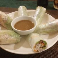 Summer rolls with peanut dip at Veggie Saigon - Vietnam & Thai Vegan Restaurant in Ho Chi Minh City