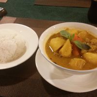 Vegetable curry with rice at Veggie Saigon - Vietnam & Thai Vegan Restaurant in Ho Chi Minh City
