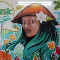 Love the art here at Veggie Saigon - Vietnam & Thai Vegan Restaurant in Ho Chi Minh City