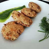 Fried soft tofu with dill sauce at Veggie Saigon - Vietnam & Thai Vegan Restaurant in Ho Chi Minh City