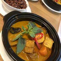 Vegan Curry with brown rice  at Veggie Saigon - Vietnam & Thai Vegan Restaurant in Ho Chi Minh City