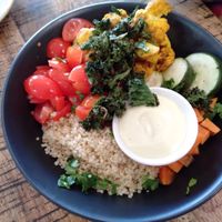 Turmeric cauliflower Buddha bowl at Health Freak Cafe in Applecross