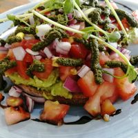 Vegan brushcetta at Health Freak Cafe in Applecross