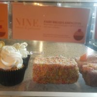 Some of the wide selection of vegan, gluten free predominantly organic Nine Bakery & Patisserie goodies available at Black Waffle. at Nine Bakery & Patisserie in Melbourne