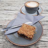 Vegan date slice at Siskins Café in Keswick