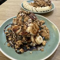 Chocolate pancakes   at Sazzy & Fran in East London