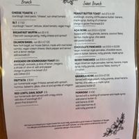 Menu  at Sazzy & Fran in East London
