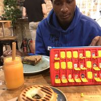 board games and food, perfect place for a catch up at Sazzy & Fran in East London