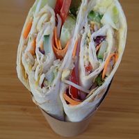 Vegan Wrap (Yum!) at Australian Coffee Shop in Avignon