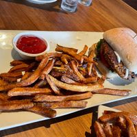 Black bean burger  at Benson Brewery in Omaha