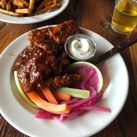 Vegan BBQ Seitan Wings with Vegan Ranch  at Benson Brewery in Omaha