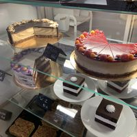 Cake selection at Lokal Dela Krem in Warsaw