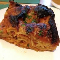 veggie lasagna at NovaPizza Vegetarian Kitchen in Glasgow