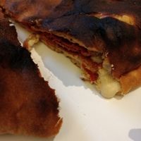 calazone inferno at NovaPizza Vegetarian Kitchen in Glasgow