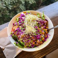 Southwestern chickpea bowl - excellent! at Greens Please Wellness Kitchen in Poway