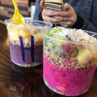 Left: “Hawaiian Bowl” Right: “Paradise Bowl” at Everbowl in Poway