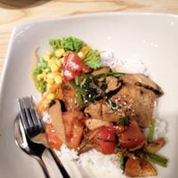 Tofu ginger rice at Harmony Hut International Food in Northeast Singapore