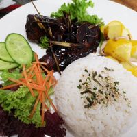 Teriyaki drumstick rice at Harmony Hut International Food in Northeast Singapore