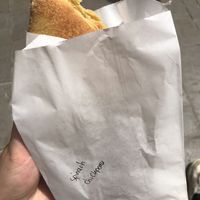 Spinach chickpea pie at Starenio Bakery in Corfu