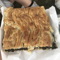 Nessel pie at Starenio Bakery in Corfu