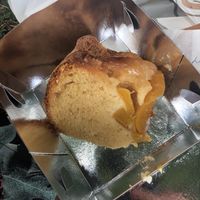 Vegan peach pie at Starenio Bakery in Corfu