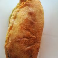 Vegan pies for take away at Starenio Bakery in Corfu