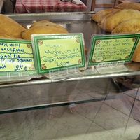 Vegan savoury pie selection 2022 July 1 at Starenio Bakery in Corfu