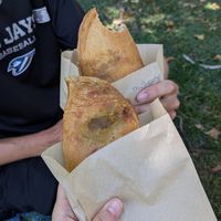 Savoury pasties at Starenio Bakery in Corfu