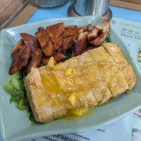 Half deepfried bean curd sheets and half vegan meat at Yat Sum Vegetarian - 一森素食 - Yau Ma Tei in Kowloon