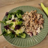 Buchweizenspätzle at Süsse Marie Veganerie in Karlsruhe