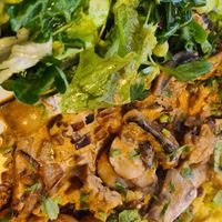 alltime fav: TempehSeitanGeschnetzeltes mit BuchweizenSpätzle at Süsse Marie Veganerie in Karlsruhe