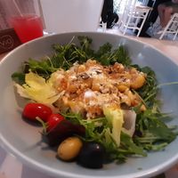 Dinkelnockerl mit Kürbiskernöl at Süsse Marie Veganerie in Karlsruhe