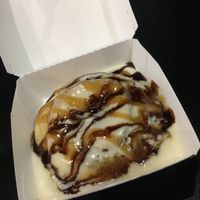 chocolate and caramel drizzle at Cinnaholic - Centennial in Las Vegas