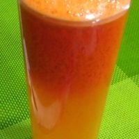 Carrot lemonade at Lisbon Vegan Restaurante in Lisbon