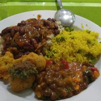 One of my plates from their dinner buffet at Lisbon Vegan Restaurante in Lisbon