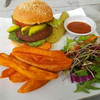 The 'honest burger' doesn't lie! at Vibe Cafe in Phnom Penh