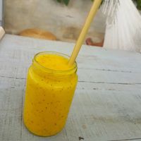 mango, passion fruit smoothie! at Vibe Cafe in Phnom Penh