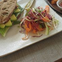 Avocado tempeh sandwich at Vibe Cafe in Phnom Penh