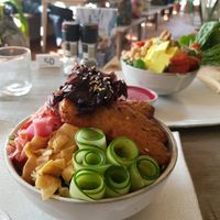 raw vegan bowl at Vibe Cafe in Phnom Penh