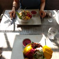 Earth to table bowl and ritual bowl at Vibe Cafe in Phnom Penh