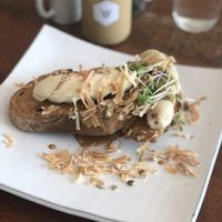 Peanut Butter Banana toast! at Vibe Cafe in Phnom Penh