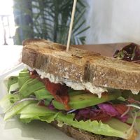 Chickpea sandwich at Vibe Cafe in Phnom Penh