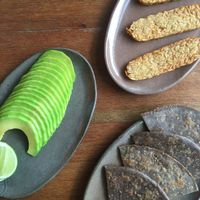 Buckwheat flatbread, tempeh at Vibe Cafe in Phnom Penh