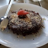 Chocolate cake with hazelnut (fondant) at Chez Vegetayelle and Co. in Toulouse