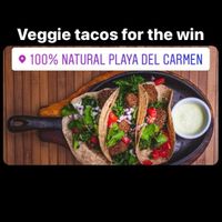 Veggie tacos  #Veganuary at 100% Natural in Playa Del Carmen