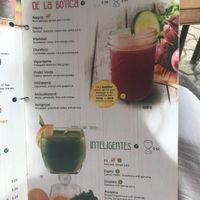 Menu at 100% Natural in Playa Del Carmen
